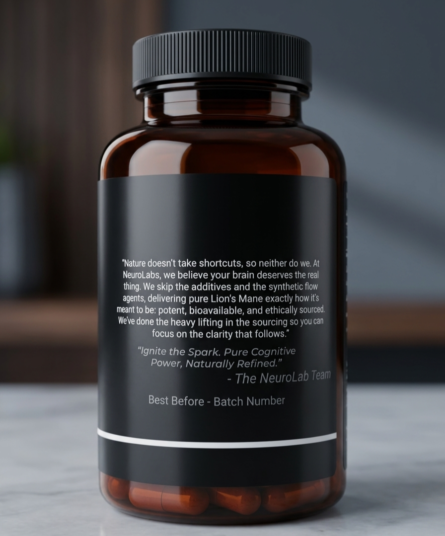 NeuroLab Lions Mane Capsules - vegan friendly brain health supplement